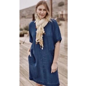 Purejill J. Jill tunic shift Denim Dress with pockets